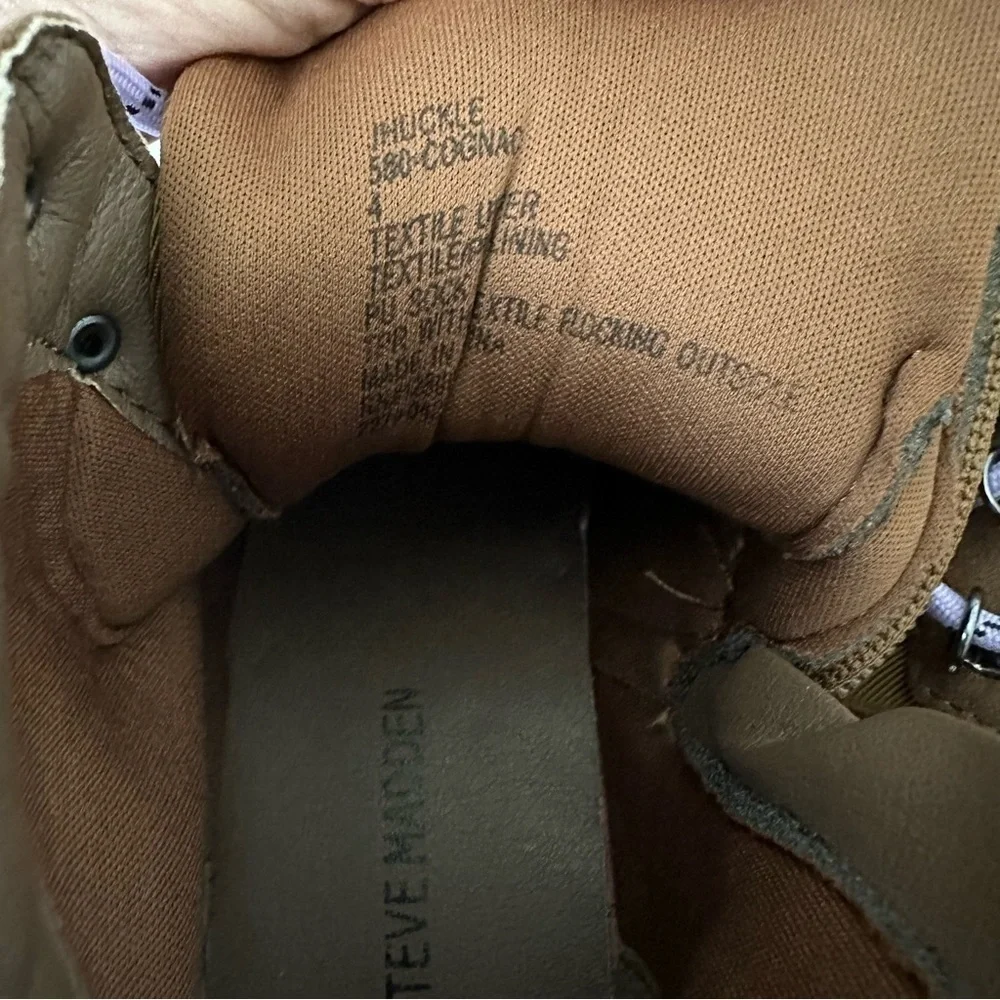 Steve Madden Girls JHuckle Lug Sole Hiker Boots Size 4